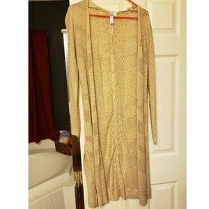 Braided back Long cardigan
